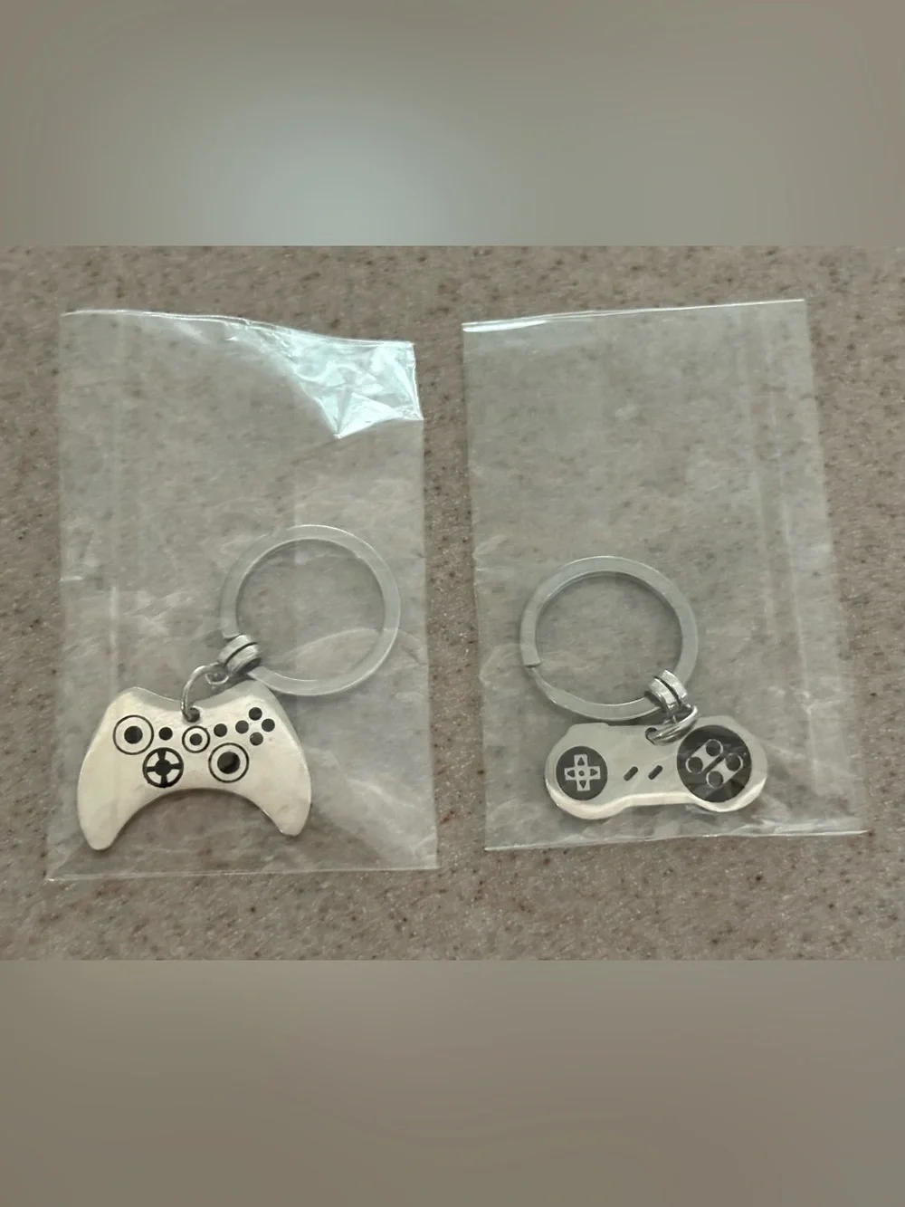 NWT Set of 2 Silver Video Game Keychains